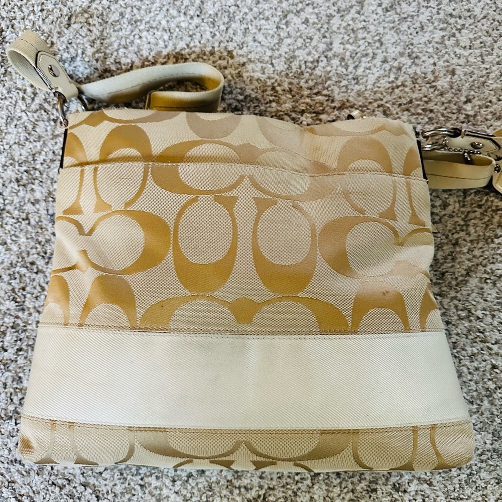 Vintage Y2K Coach Signature Jacquard Striped Shoulder/Crossbody Bag - Picture 6 of 11